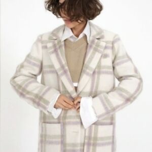 For Love & Lemons Oversized Plaid Knit Blazer M